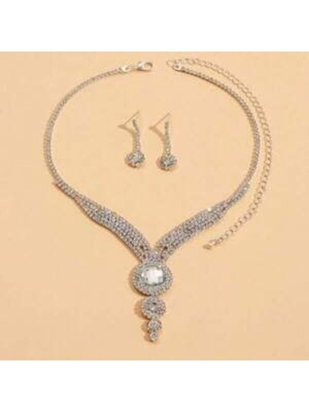3 Pcs New Retro Court Necklace Earrings Womens Exquisite Luxur Dainty